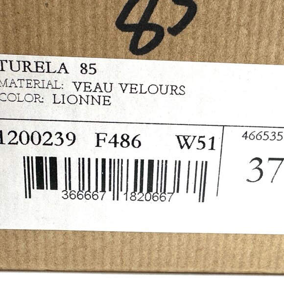 Christian Louboutin TURELA 85 Suede Block Heel Ankle Bootie Boots Lionne - Picture 14 of 14